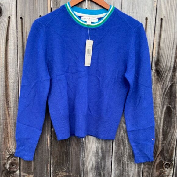 Vintage Tommy Hilfiger Lambs Wool Womens Large Petite Crew Neck Pullover - Picture 7 of 12